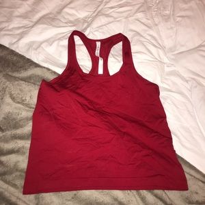 WORN ONCE lululemon Swiftly Tech Racerback *Race Length, size 10 in Red